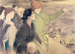 ملصق "La Fronde" (قلم رصاص ملون على ورق)